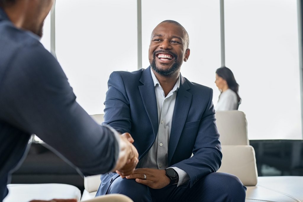 Business people shaking hands